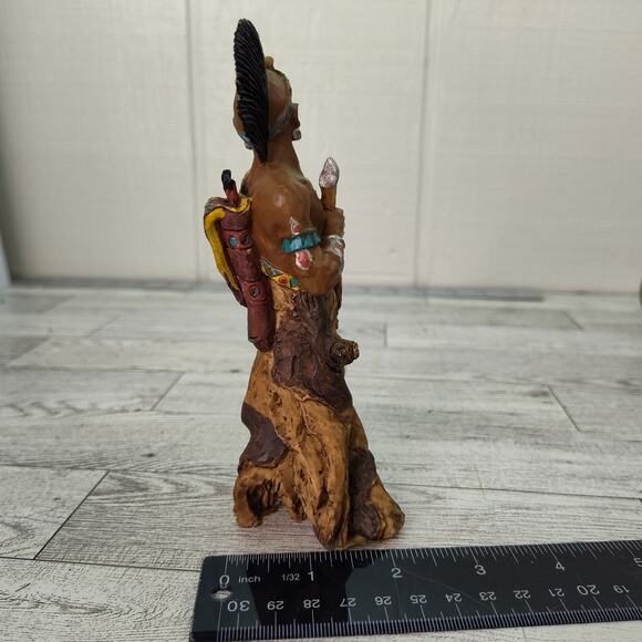 Native Indian‎ Hunter Warrior 6" Figurine Young's American Frontier Resin - Picture 6 of 11